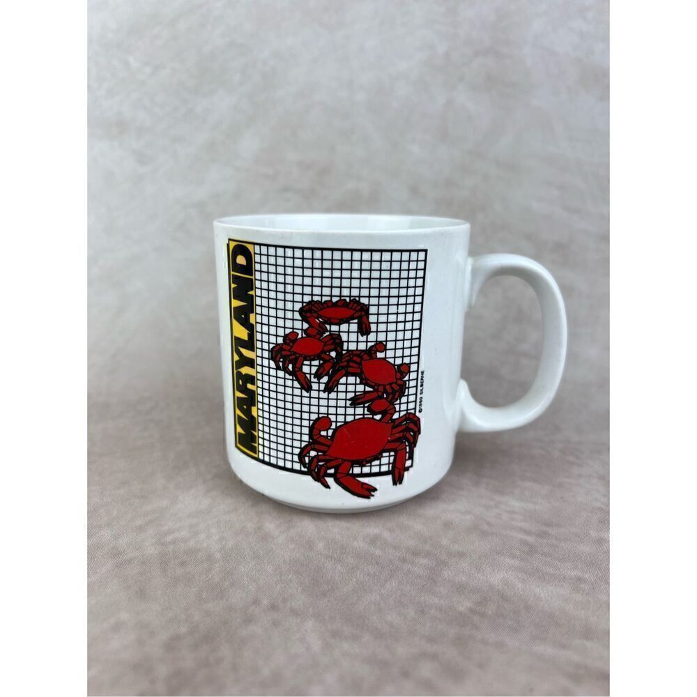 Vintage 1990 Maryland Coffee Cup Crabs